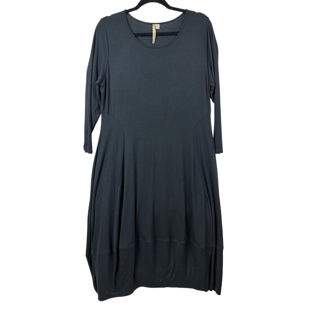 Comfy USA Black Long Bubble Dress Size XL Made USA